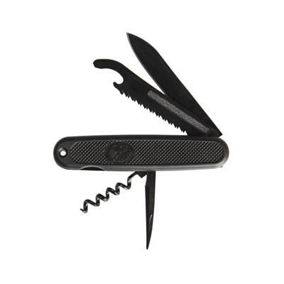 Coltello pieghevole BW multifunzione con aquila NERO