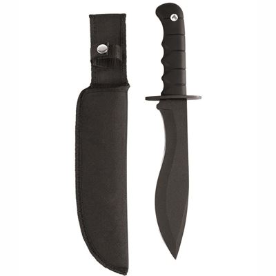 Coltello da combattimento US SPEC con lama a machete e fodero NERO