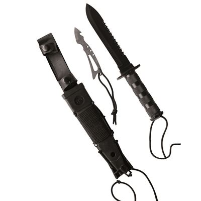 Coltello di sopravvivenza SURVIVAL completamente nero