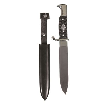Coltello SCOUT con fodero in metallo NERO