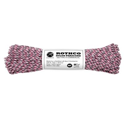 Corda PARACORD nylon 550LB ø 4 mm / 30 m ROSA CAMO