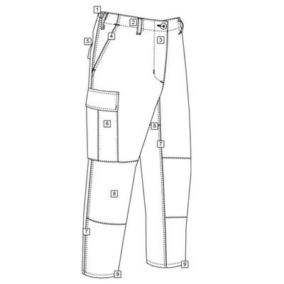 Pantaloni BDU rip-stop VERDI TRU-SPEC 15590 2
