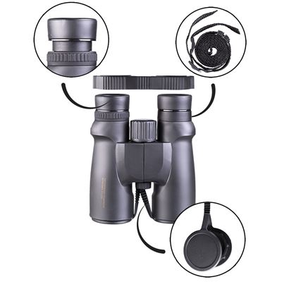 Binocolo 8x42 impermeabile con custodia NERO MIL-TEC® 15700002 2