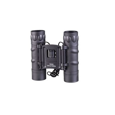 Binocolo 10x25 GEN II gommato con custodia NERO