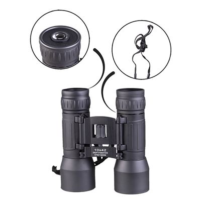 Binocolo 10x42 pieghevole con custodia NERO MIL-TEC® 15703002 3