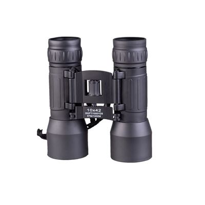 Binocolo 10x42 pieghevole con custodia NERO