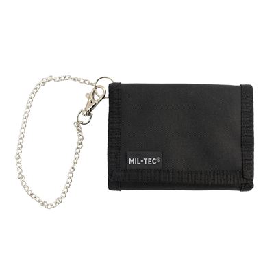 Portafoglio con catena di sicurezza NERO