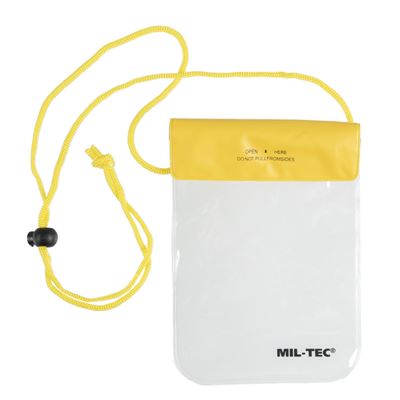 Custodia impermeabile da collo 130 x 200 mm GIALLO