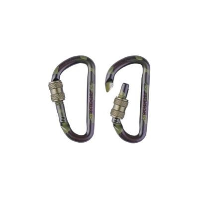 Moschettone TATTICO avvitabile 60 mm WOODLAND coppia