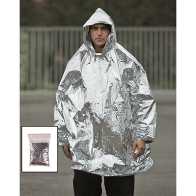 Poncho SURVIVAL riflettente ARGENTO