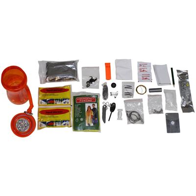 Kit di sopravvivenza grande KPZ bottiglia ARANCIONE MFH 27114 2