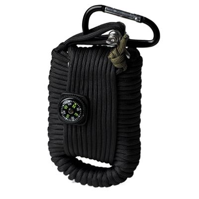 Kit di sopravvivenza SURVIVAL PARACORD NERO