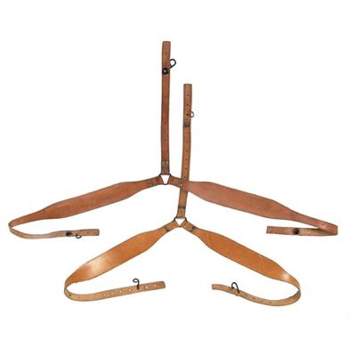 Bretelle francesi in pelle TREKY orig. usate. Esercito francese 91352500 2