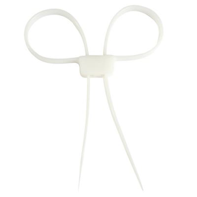 Manette doppie in plastica BIANCHE