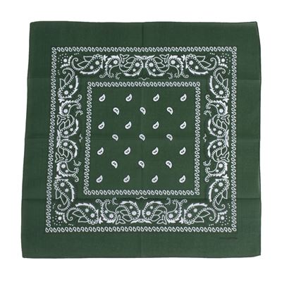 Sciarpa BANDANA 55x55 cm VERDE/BIANCO