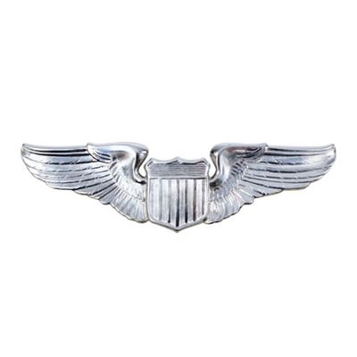 Distintivo U.S.A.F. PILOT WING ARGENTO OPACO