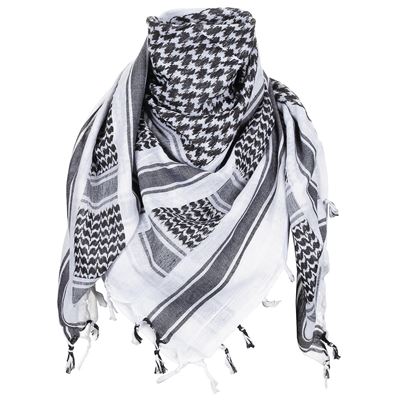 Foulard SHEMAGH in cotone BIANCO-NERO