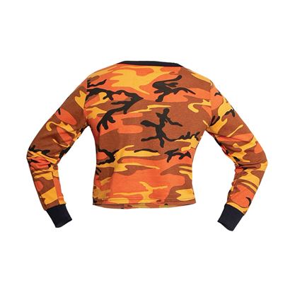Maglietta da donna corta CROP a maniche lunghe ORANGE CAMO ROTHCO 1665 2