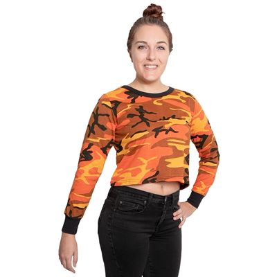 Maglietta da donna corta CROP a maniche lunghe ORANGE CAMO ROTHCO 1665 3