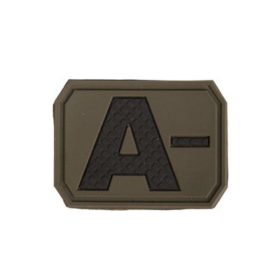 Toppa in plastica 3D con chiusura in velcro gruppo sanguigno A - VERDE