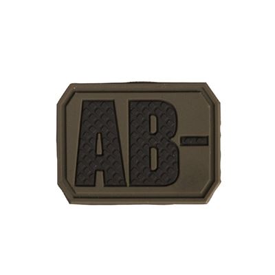 Toppa in plastica 3D con chiusura in velcro gruppo sanguigno AB - VERDE