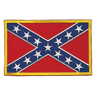 Toppa BANDIERA DELLA CONFEDERAZIONE tessuto bordatura gialla
