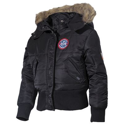 Giacca con cappuccio per bambini N-2B POLAR NERA