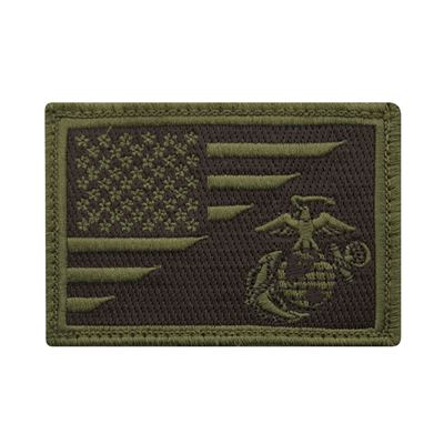 Toppa bandiera USA/USMC con velcro VERDE