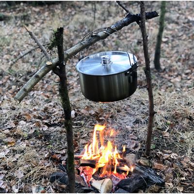 Pentola in acciaio inox HORDEN 10 litri. Doppio manico + piedini. Origin Outdoors 179613 5