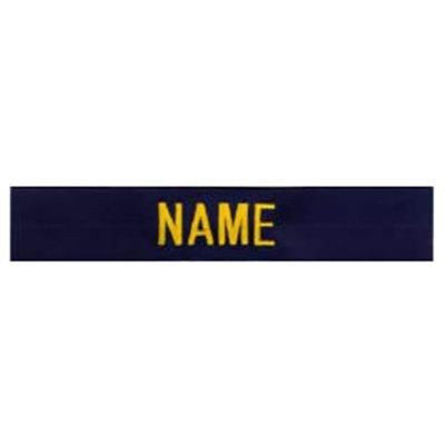 Toppa con nome 3x "NAME" filo dorato BLU