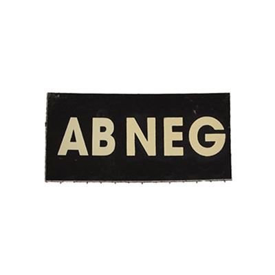 Toppa IFF IR gruppo sanguigno VELCRO AB NEG NERO