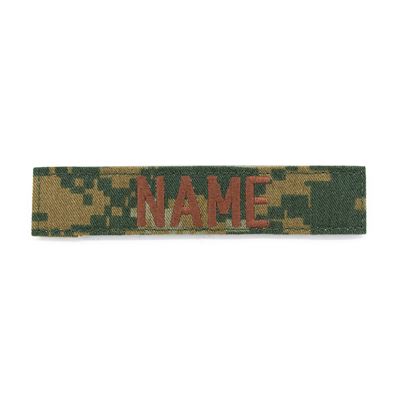 Toppa con nome "NAME" 12,5 cm VELCRO MARPAT - DIGITAL WOODLAND