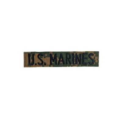 Toppa "U.S. MARINES" VELCRO filo nero MARPAT WOODLAND