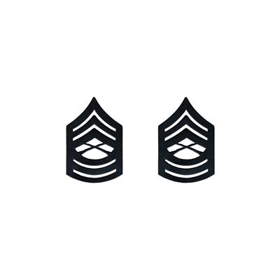 Distintivo di grado USMC - MSgt. E8 - NERO