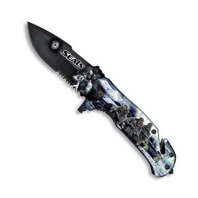 Coltello pieghevole ALBAINOX FOS SEALS 3D lama combinata