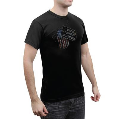 Maglietta HONOR RESPECT REMEMBER NERA ROTHCO 18165 2