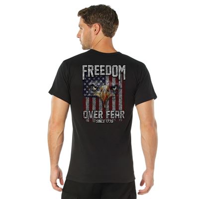 Maglietta FREEDOM OVER FEAR NERA ROTHCO 18170 2