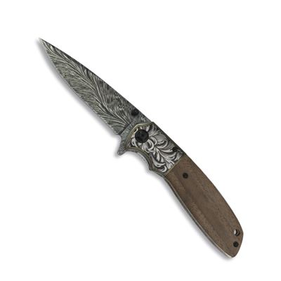 Coltello pieghevole 18284 manico LEGNO