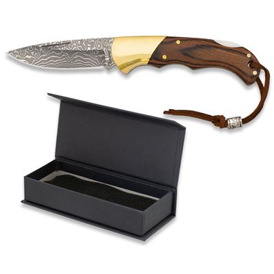 Coltello pieghevole DAMAŠEK 18750 manico in LEGNO