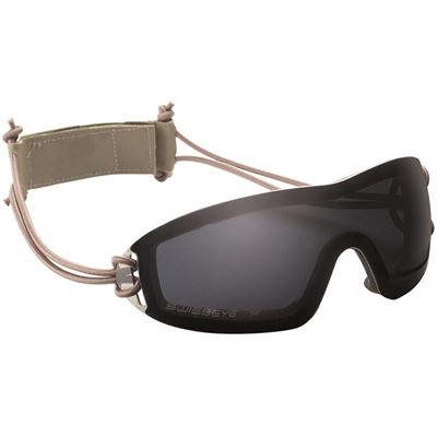 Occhiali INFANTRY senza montatura con elastico, lenti fumé