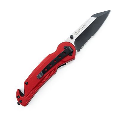 Coltello pieghevole SEG-2 FIREFIGHTER lama combinata ROSSO Albainox 18854GR1024 3