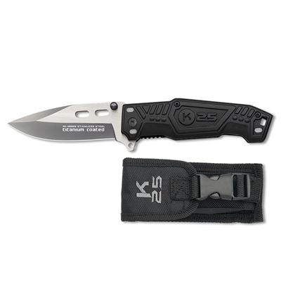 Coltello pieghevole 18869 lama liscia NERO/ROSSO