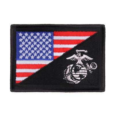 Toppa bandiera USA/USMC velcro COLORATA