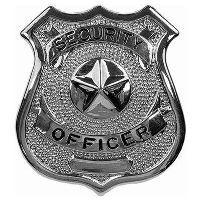 Distintivo SECURITY OFFICER ARGENTO