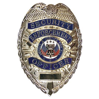 Distintivo DELUXE SECURITY ENFORCEMENT OFFICER ARGENTO