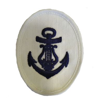Distintivo delle unità navali NVA Maat Militärmusikdienst ovale con ancora e arpa