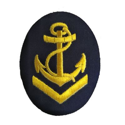 Distintivo delle unità navali NVA Oberbootsmannsmaat ovale con ancora e corda + V