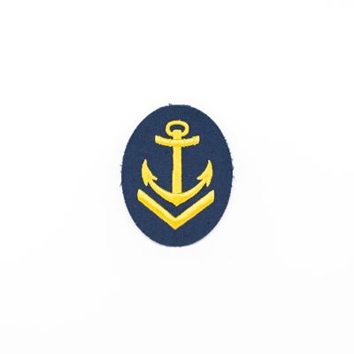 Distintivo delle unità navali NVA Obermaat ovale con ancora + V