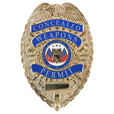 Distintivo DELUXE CONCEALED WEAPONS PERMIT GOLD