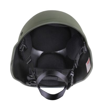 Casco MICH 2000 in plastica ABS VERDE con imbottitura ROTHCO 1997OD 2